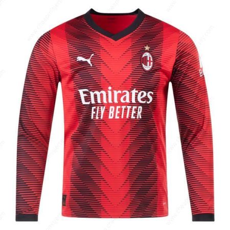 AC Milan Home Long Sleeve Soccer Shirt 23/24