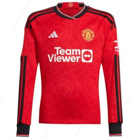 Manchester United Home Long Sleeve Soccer Shirt 23/24