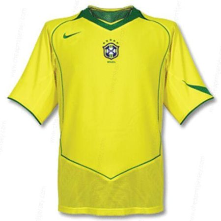 Retro Brazil Home Soccer Shirt 2004