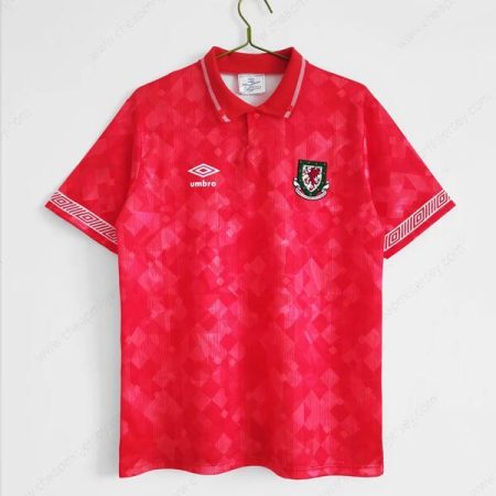 Retro Wales Home Soccer Shirt 92